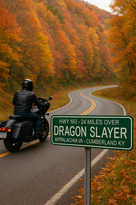 Dragon Slayer Green Road Sign