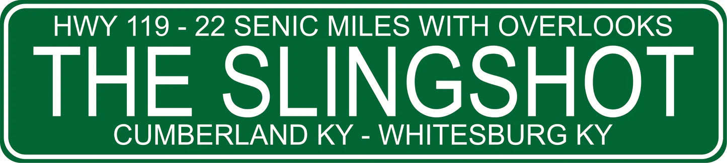 Slingshot Green Road Sign